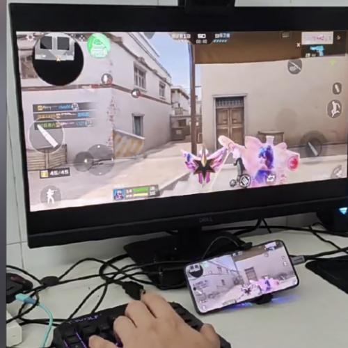 手机平板游戏单手小键盘鼠标外设和平精英吃鸡三角洲CF王座转接器